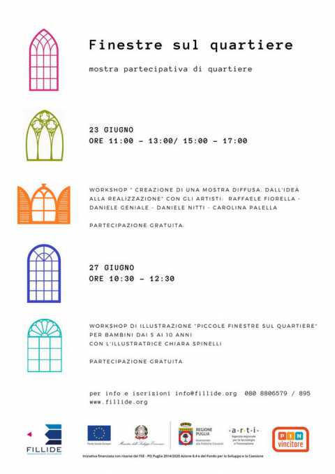 Bari, ''Finestre sul quartiere'': a Carrassi workshop per una mostra diffusa d'arte urbana